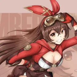 Genshin Impact Cosplay AMBER Glasses and Symbol  ACCESSORIES