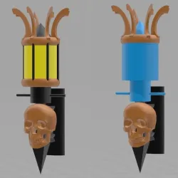 Gothic Lamp for buildings or Model Railroad Lamp conversion - WH40k