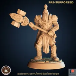 Human Paladin two-hand mace 32mm