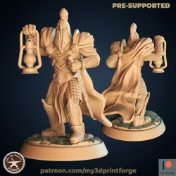 Human Paladin with Lantern 32mm