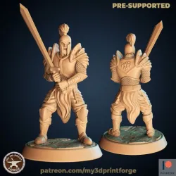 Human Warrior with Greatsword 32mm