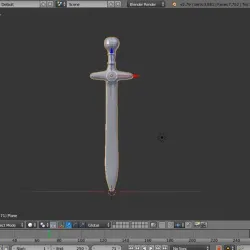 low poly sword