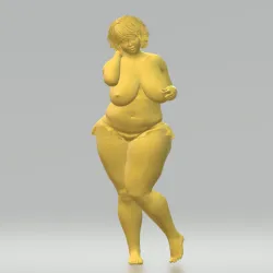 Lucy Sexy Plus Size BBW Pinching Her Nipple