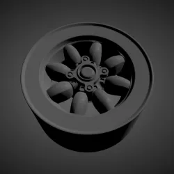 MORRIS MINI COOPER ROSE PETAL scalable and printable rims
