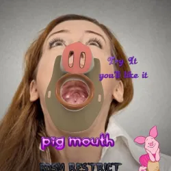 O-Ring Gag Piggy Piglet SEXY SLAVE Open Mouth Ring Gag SM bondage TUNNEL mg-18 3d print