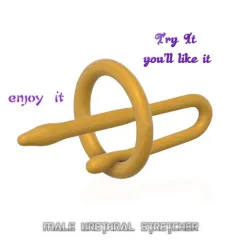 Penis Plug Glans Ring Urethra Dilator Stretching Erection Cage anti-Impotence solo-play Aid ust-05 3d print cnc