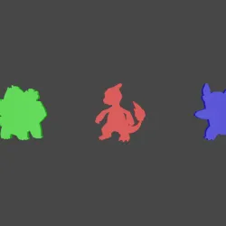 Pokemon Meeples Starters Stage 1
