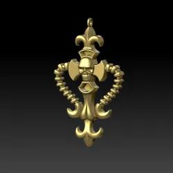 Punk Skull Cross Pendant