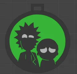 Rick and Morty keychain