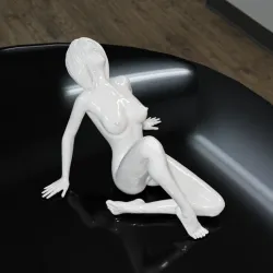 Sculpt naked woman small breast sexy pose