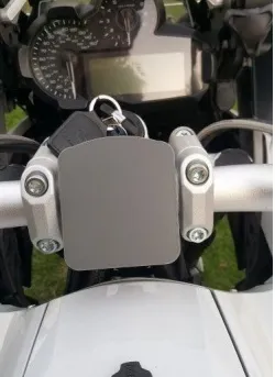 Side-stand puck with handle bar clamp for BMW GS