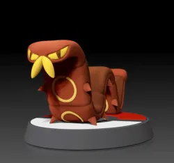 Sizzlipede - FAN ART - POKÉMON FIGURINE - 3D PRINT MODEL