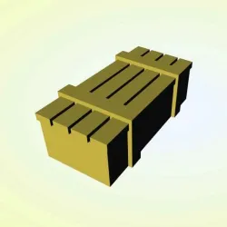Small wooden box / ammunition scale models 1/72
