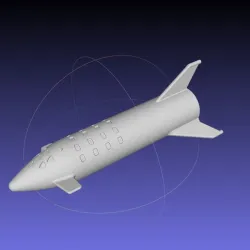 Space X BFR Starship Film Canister Rocket Printable Toy