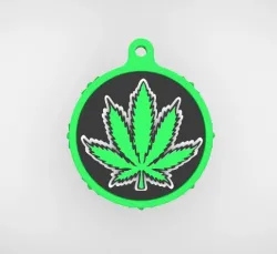 Weed container key ring