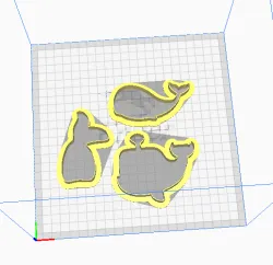 Whale cookie cutters