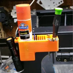 3D Printer, Tool Holder, Glue Stick, Allen Wrenches, Flashlight, SDCard