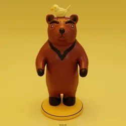 A bear and a bird