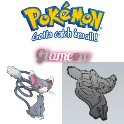 AMAZING POKEMON glameow COOKIE CUTTER STAMP CAKE DECORATING