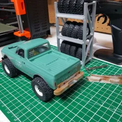 Axial SCX24 Chevy C10 Rear Step Bumper Heavy Duty