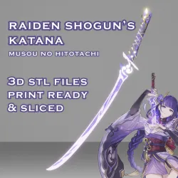 Baal's Sword - Raiden Shogun - Genshin Impact - Musou No Hitotachi - Print Ready