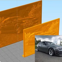 BMW E-61  lithophane 200mm/ 260mm