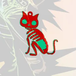 BONE CAT KEYCHAIN