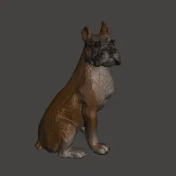 BOXER DOG MASCOT FIGURE