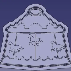 CAROSEL HORSES CARNIVAL COOKIE CUTTER
