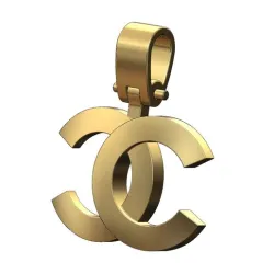 Chanel logo pendant with bail 3D print model