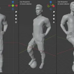 Cristiano Ronaldo 3D Printable With Football [Figure - 02]