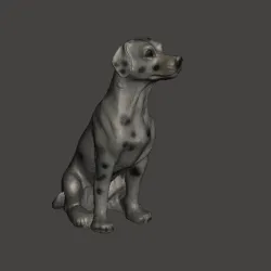 dalmata dog mascot figurine