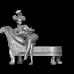 Erotic high quality figure - Claire and the couch