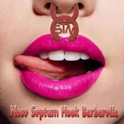 fake Nose hook Pendant PIERCING  Female "SIN" Septum Barbaella Non-Piercing Body Jewellery Bondage Weight  FAKE NIPPLE Clamps HOTWIFE HOTGIRL HOTLIPS swingers  FemJ-83 3d-print and cnc
