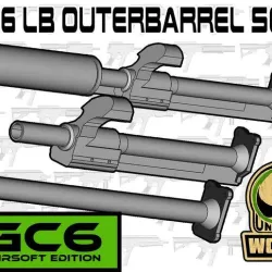 FGC-6 MKI / MKII S AF H LB and LB SHORT outer barrel and suppressor set