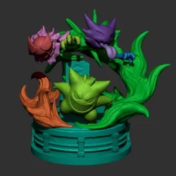 Gengar Evolution (Diorama Pokemon )