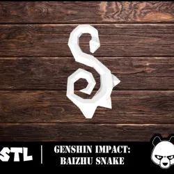 Genshin Impact cosplay accessory Baizhu snake / STL files 3D Model
