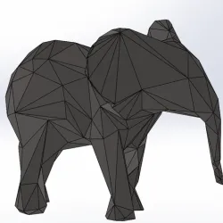 Low poly elephant