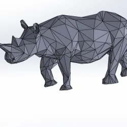 Low poly rhino