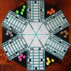 Ludo - Parchis game Table Pawns and Dice