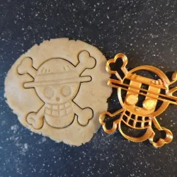 Luffy one piece flag cookie cutter