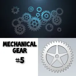 Mechanical Gear Wheel For Engineering Work 3D model