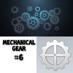 Mechanical Gear Wheel For Engineering Work 3D model