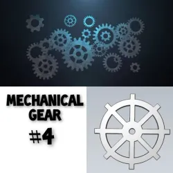 Mechanical Gear Wheel For Engineering Work 3D model