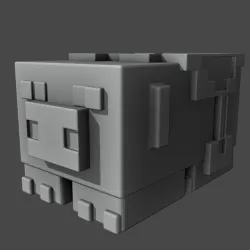 Minecraft Mini pig with saddle