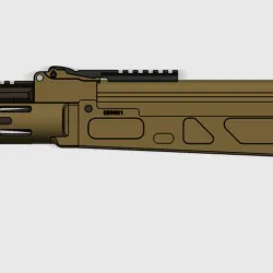 modern 0.2 ak105 Carbine suppressed 12inch long RAIL kits