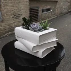 Old Books flower pot planter