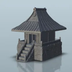 Oriental temple 5 - Bolt Action Flames of War scenery terrain wargame Modern