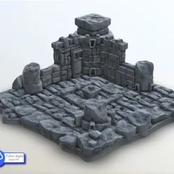 Ruins with columns - resin Age of Bolt Action Flames of War