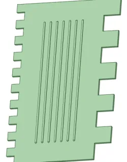 Scraper cakes 200x100 tooth 10mm and 20 mm